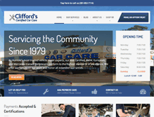 Tablet Screenshot of cliffordscarcare.com
